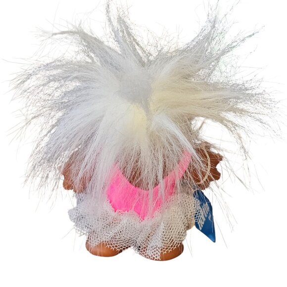VTG Norfin‎ Troll Doll Ballerina Pink Tutu White Hair W Tag 5400 1986 5 Inches - Picture 3 of 11